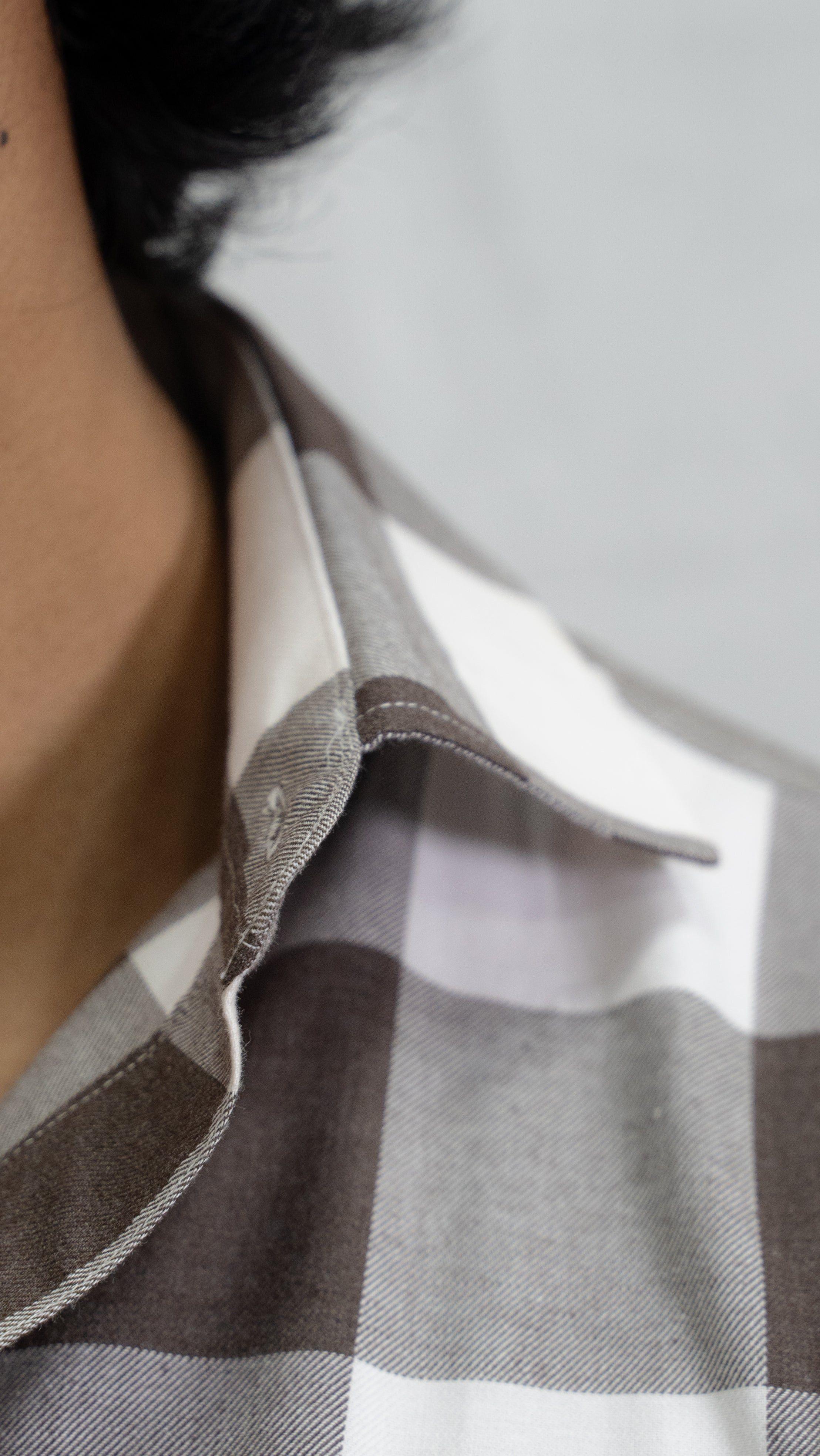 Brownstone — Brown & White Checkered Shirt