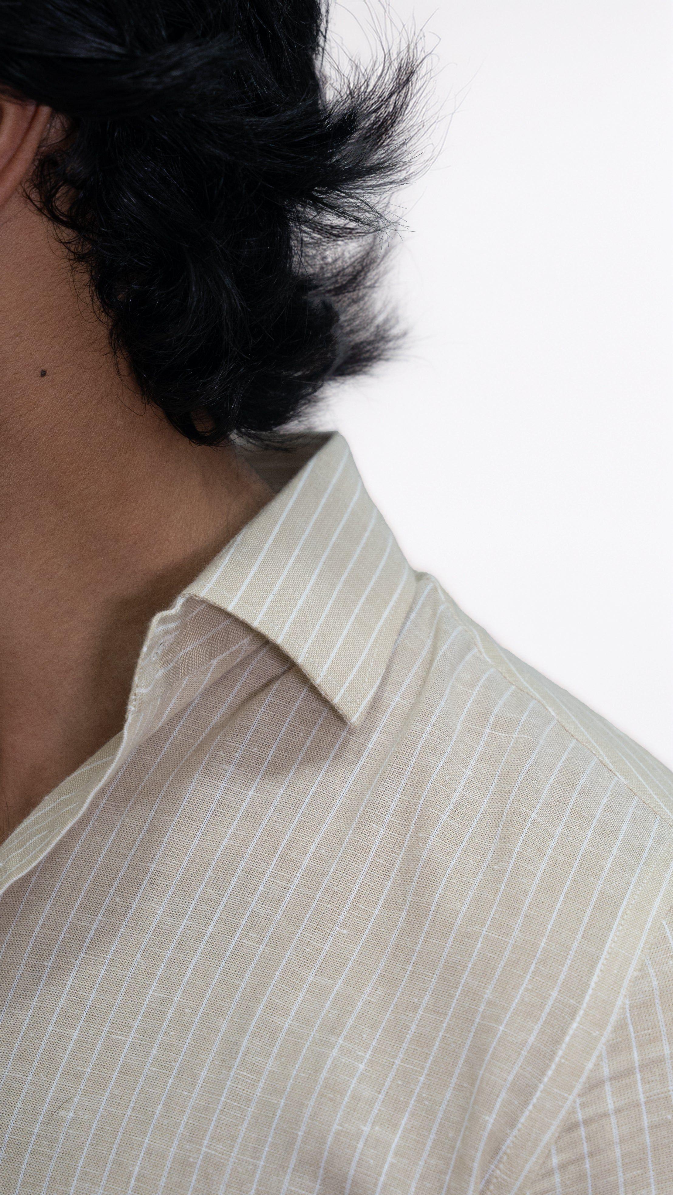 Sandline — Beige Striped Shirt