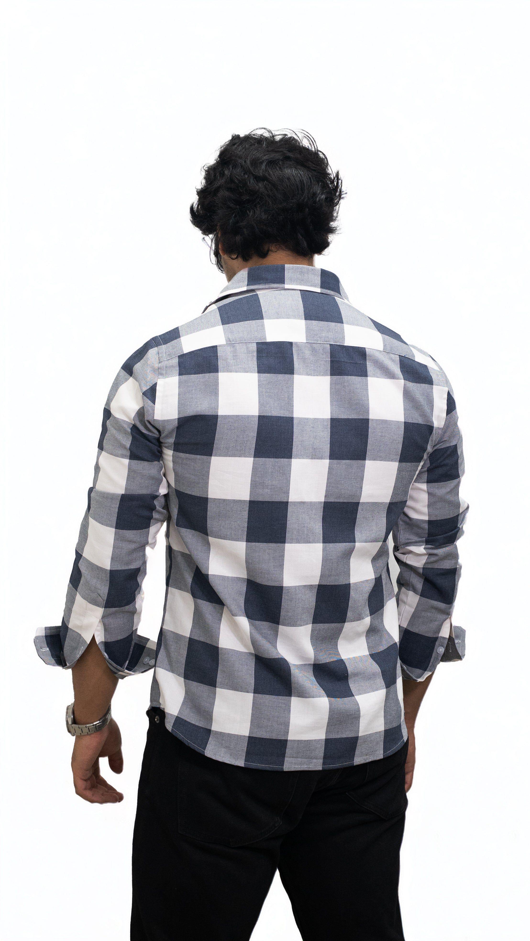 Steelshade — Grey & White Checkered Shirt