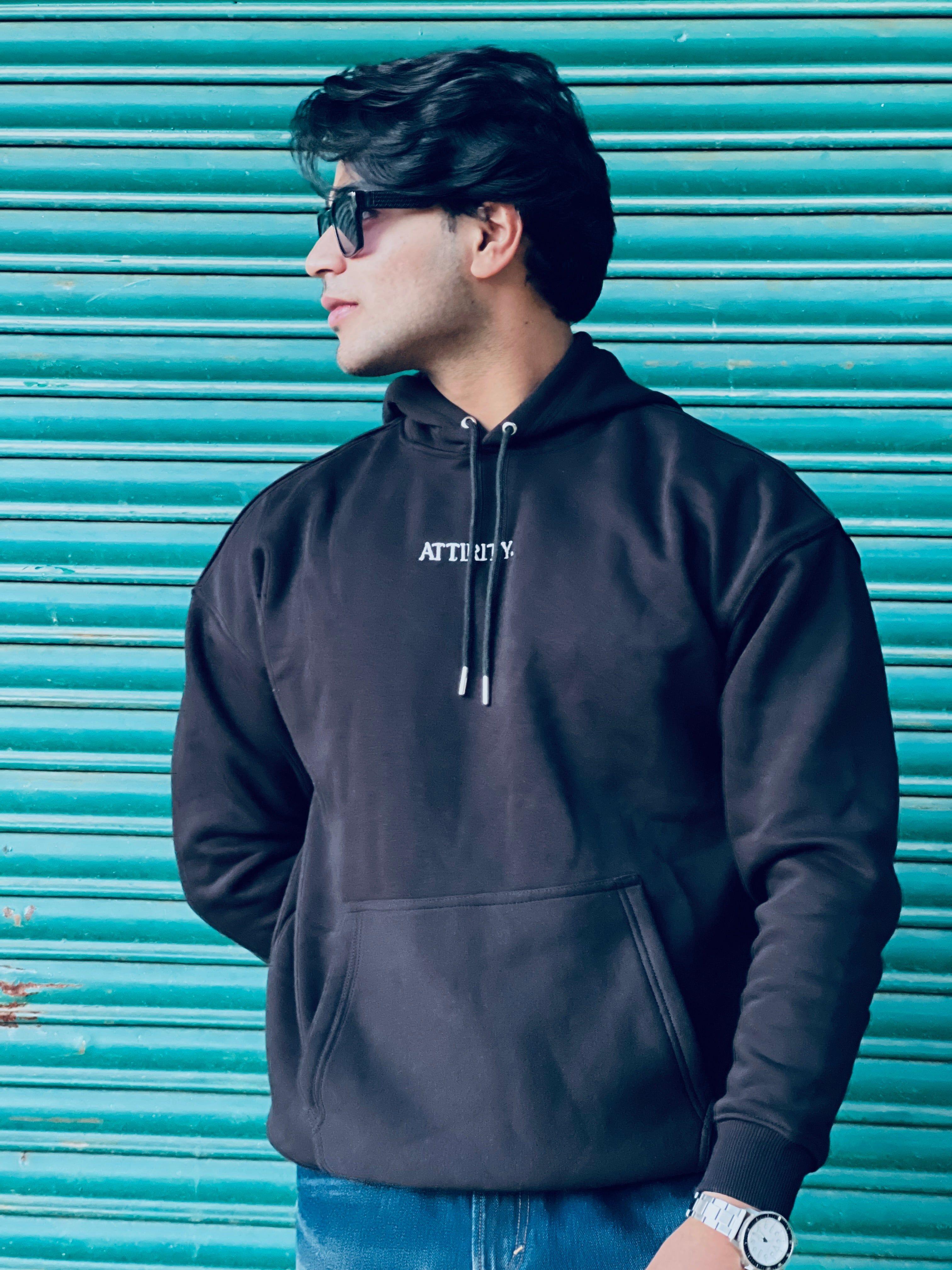 Noir Solid Hoodie