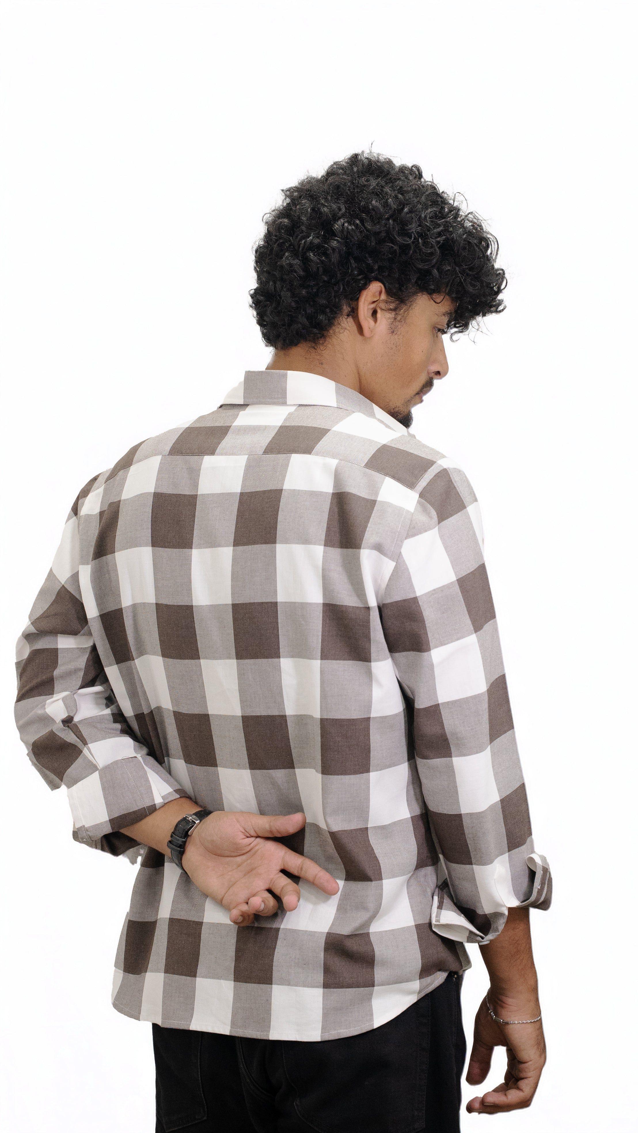 Brownstone — Brown & White Checkered Shirt