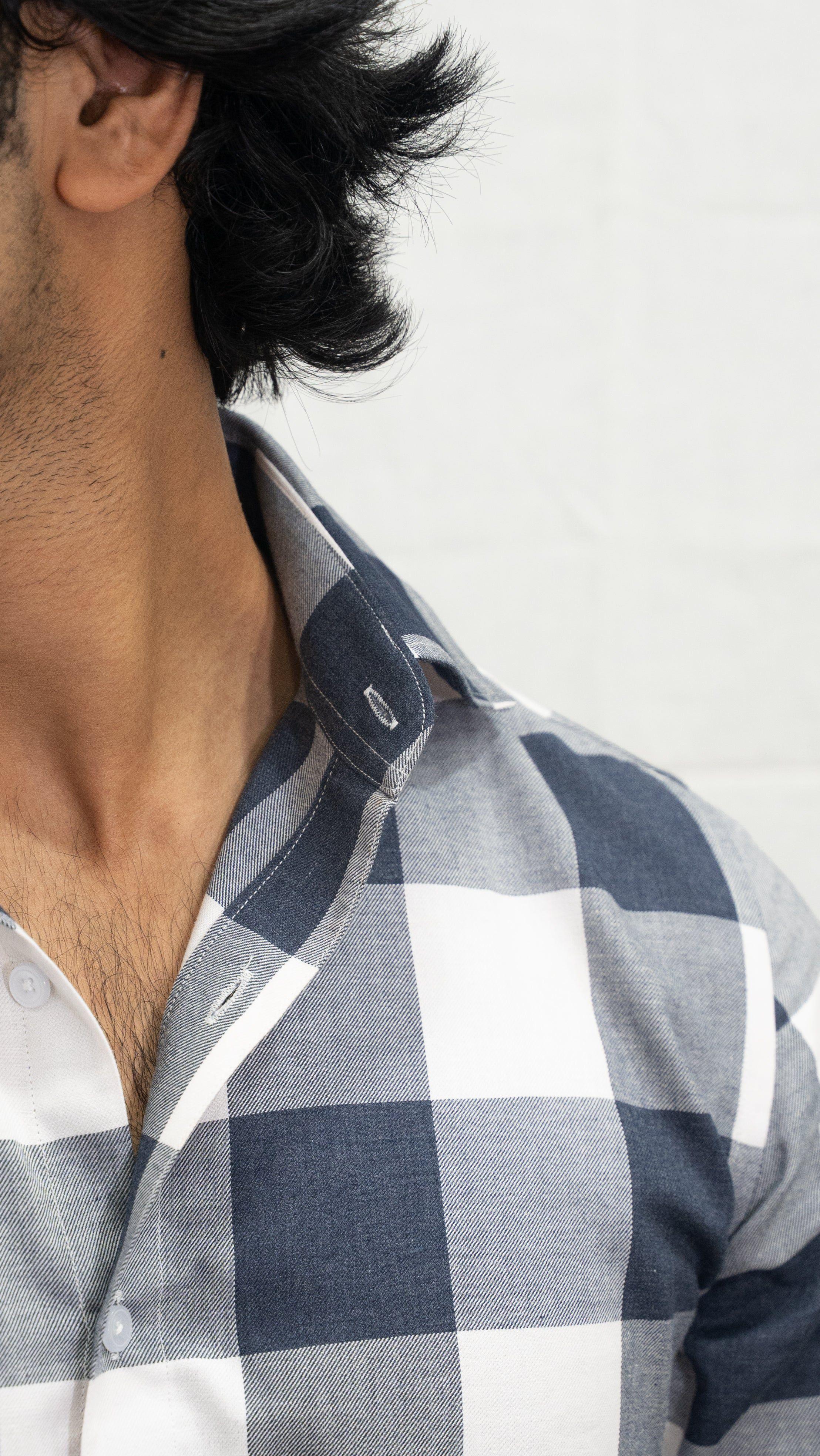 Steelshade — Grey & White Checkered Shirt