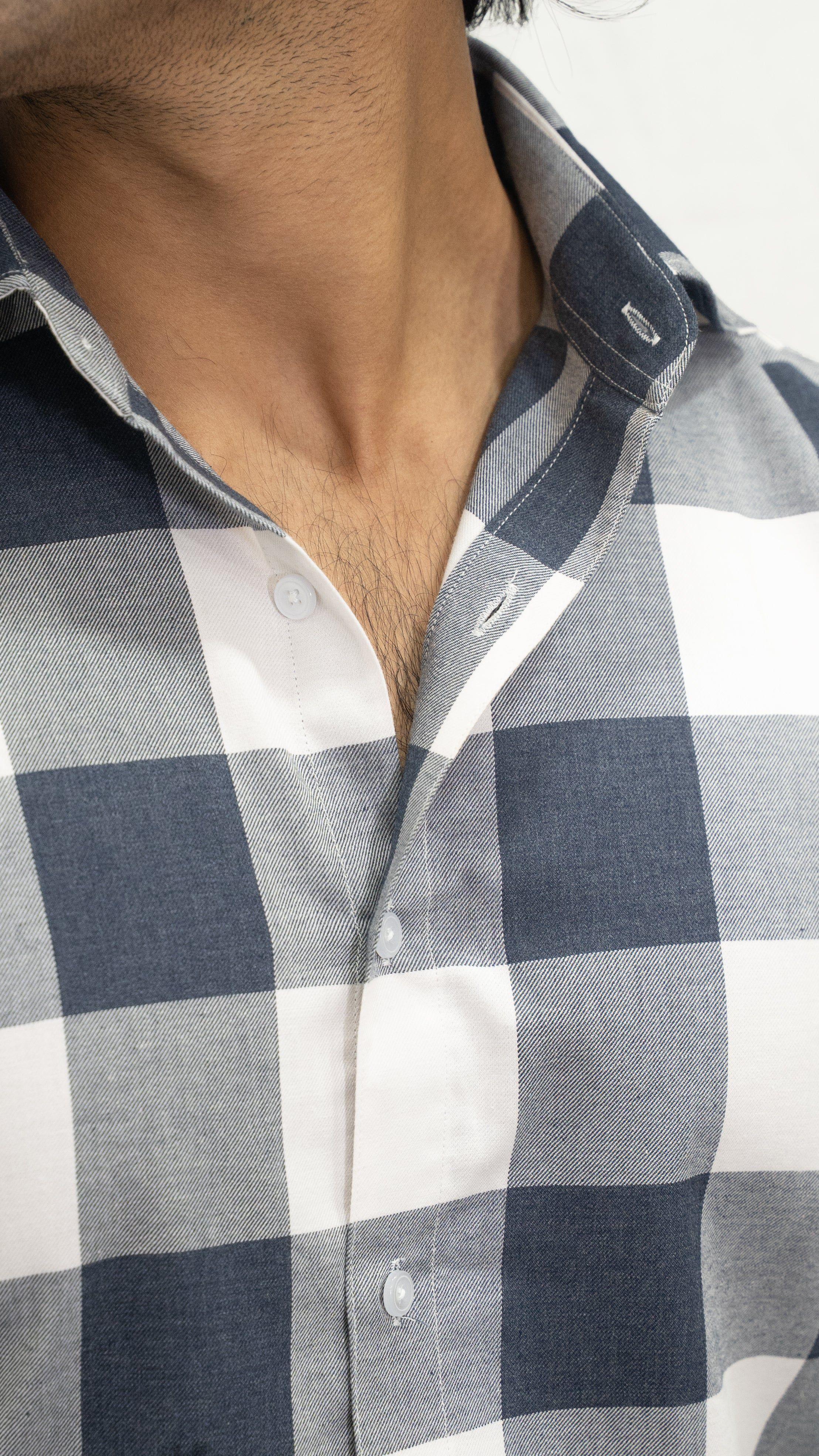 Steelshade — Grey & White Checkered Shirt