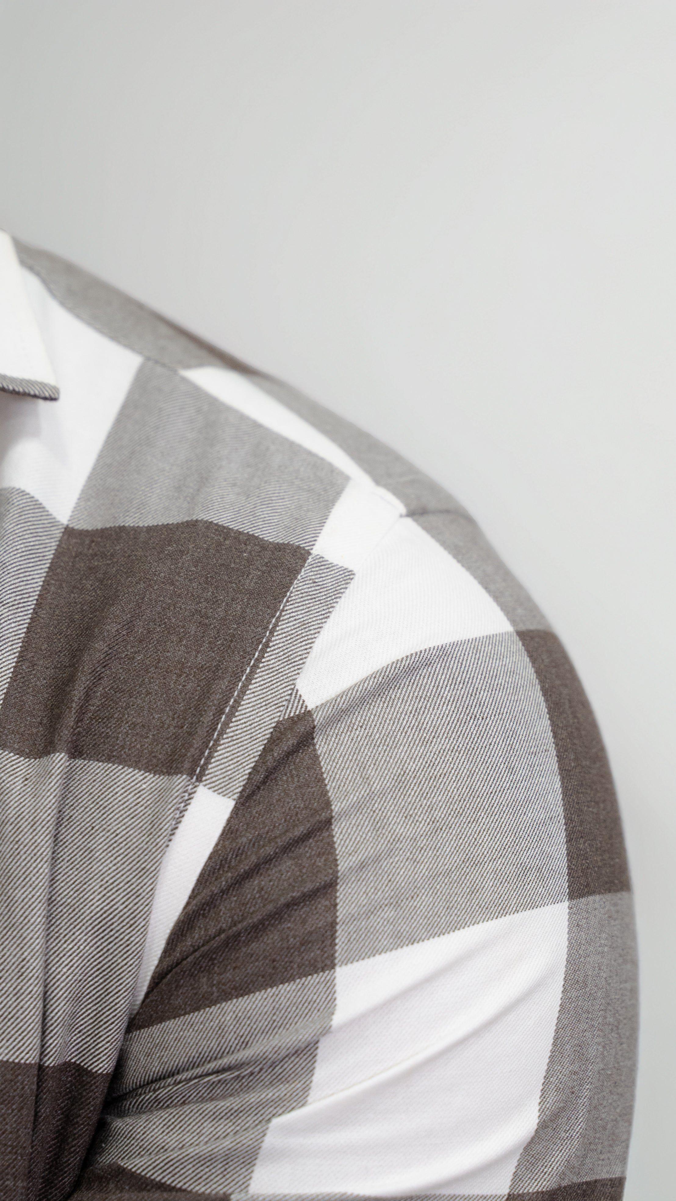 Brownstone — Brown & White Checkered Shirt