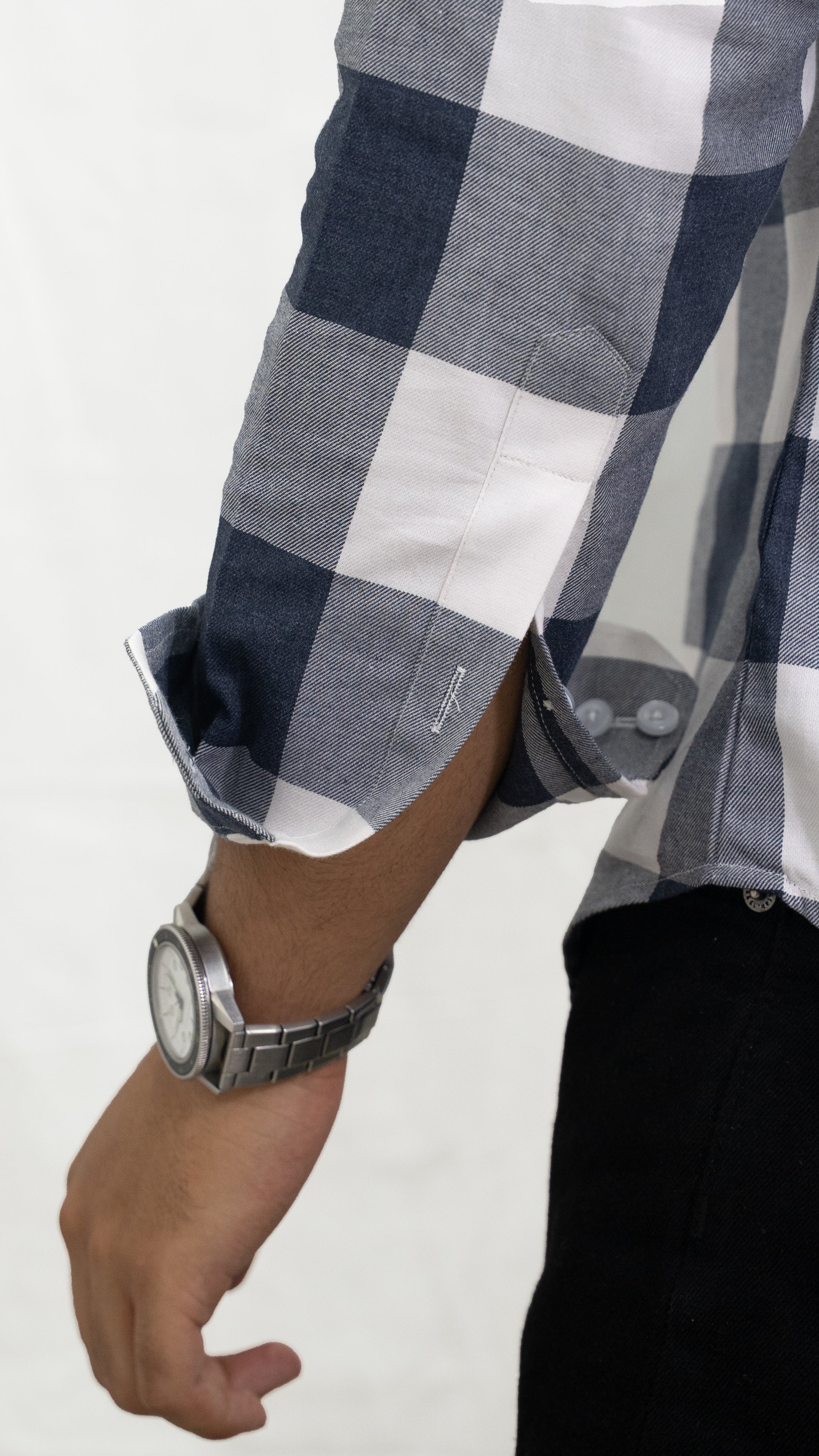 Steelshade — Grey & White Checkered Shirt